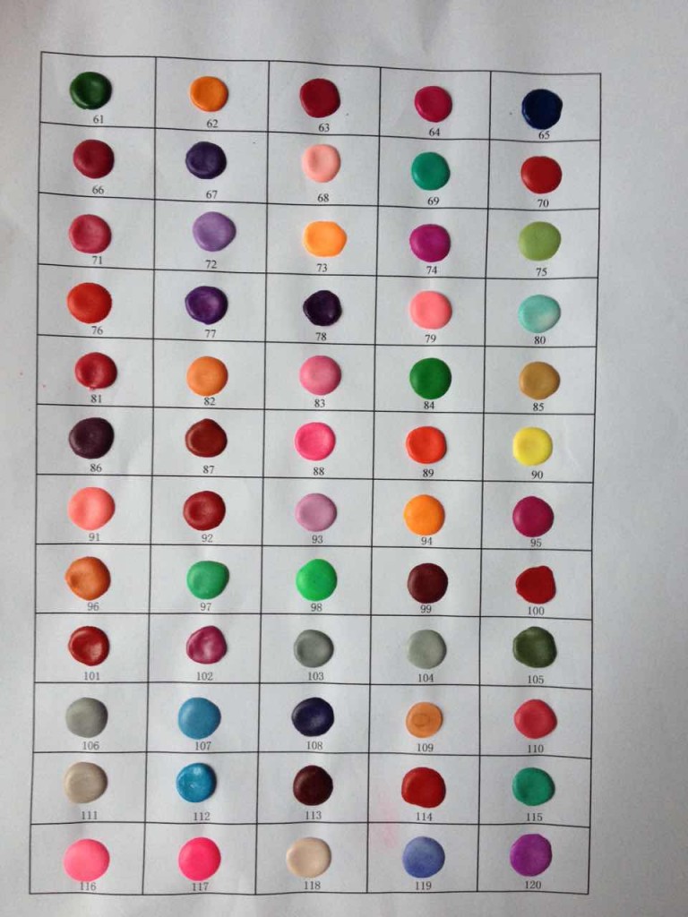 Color Chart For SNS Dipping Powder and Acrylic Powder 